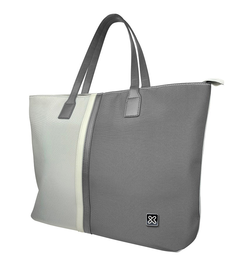 Bolso de Mano para Laptop Capri Klip Xtreme 15.6" Poliéster 1200D Gris/Blanco para Damas