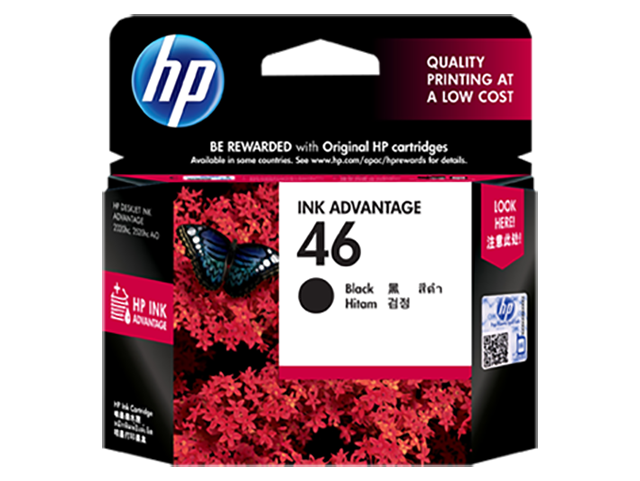 Cartucho de Tinta Negra Original HP 46 Ink Advantage Ultra