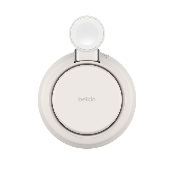 Base de Carga Magnética Belkin UltraCharge Pro 3‑in‑1 – Qi2 25W – Sand – WIZ040ttSD