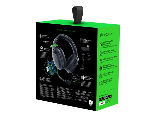 Auriculares Razer Barracuda X – Gaming Inalámbrico/Cableado, Bluetooth® + 2.4GHz, Negros