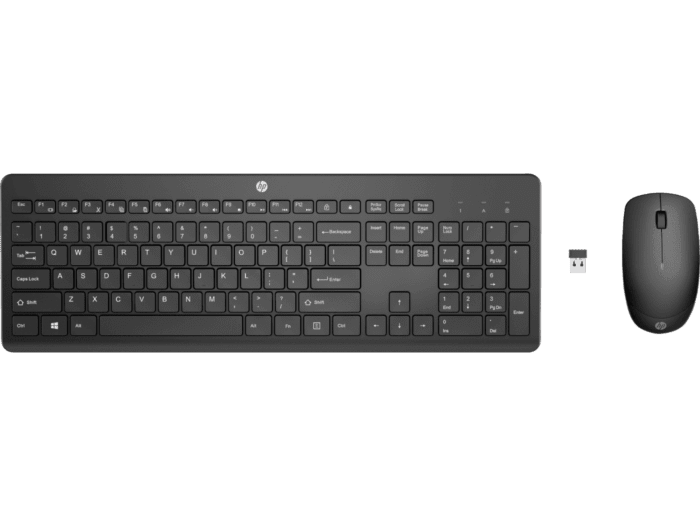 Set Teclado y Mouse Inalámbrico HP Negro