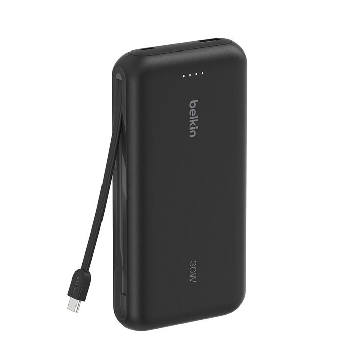 Power Bank Belkin BPB024fqBK 20K con Cable USB-C Integrado 30W PD Negro