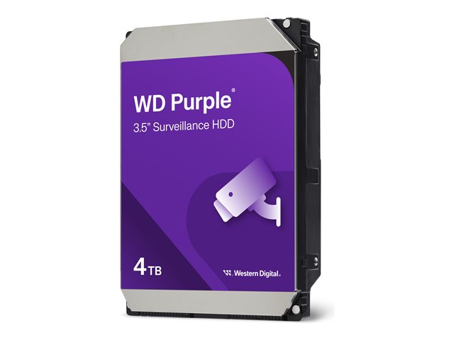 Disco Duro Interno WD Purple Surveillance 4TB – 3.5" / SATA / 5400 RPM / 256MB Cache – WD43PURZ