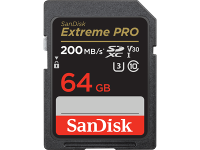 Tarjeta de Memoria Flash SDXC SanDisk Extreme Pro 64GB V30 UHS-I U3 Class 10