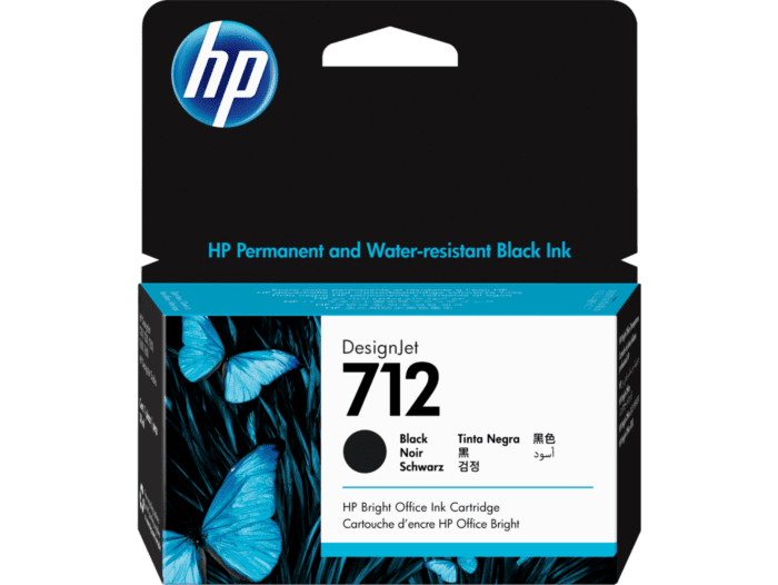 Cartucho de Tinta Negra Original HP 712 DesignJet 38ml