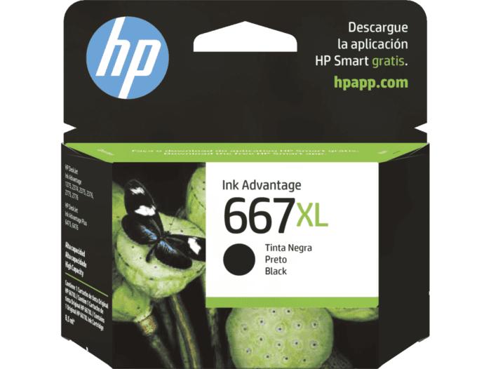 Cartucho de tinta Negra HP - 667XL
