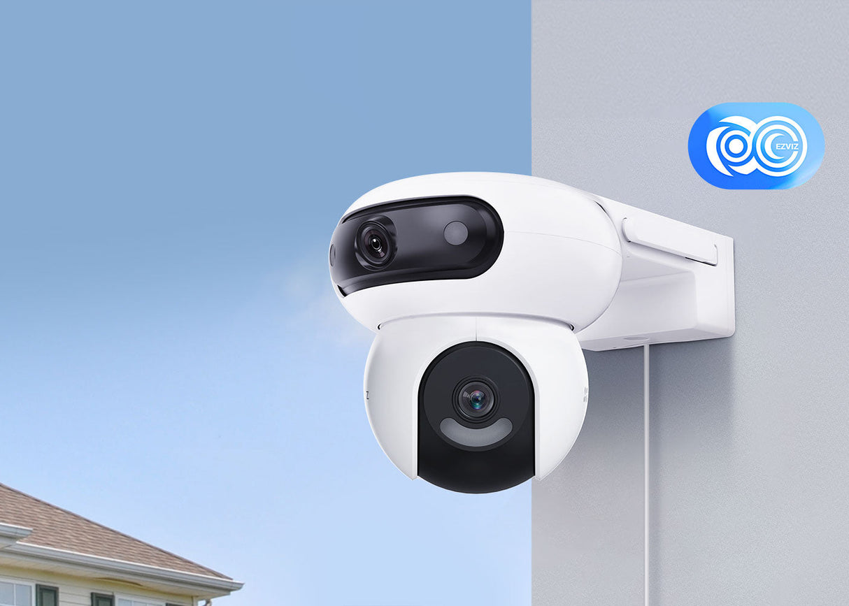 Cámara de seguridad EZVIZ H90 Dual 2K⁺ – Doble lente 4+4 MP – Cobertura panorámica – Visión nocturna a color – IA