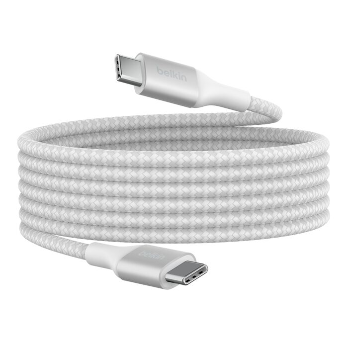 Cable USB-C a USB-C Belkin BoostCharge 2m 240W Blanco – CAB015bt2MWH