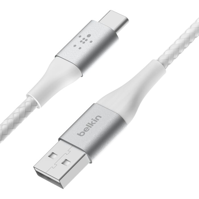 Cable Trenzado Belkin CAB002bt2MWH USB-C a USB-A 2M Blanco