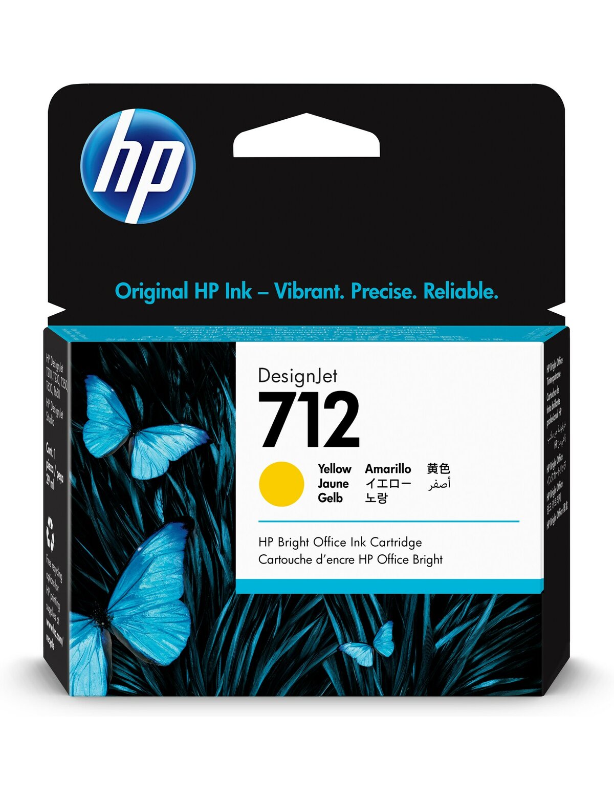 Cartucho de Tinta Amarilla Original HP 712 DesignJet 29ml