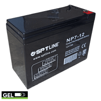 Batería SPTLINE BAT712, 12V / 7Ah, gel sellada, chip de protección