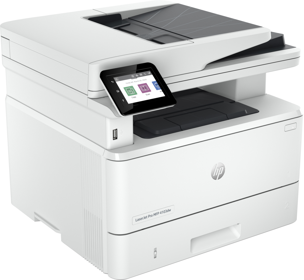 Impresora multifunción láser blanco y negro HP LaserJet Pro MFP 4103dw, dúplex, Wi-Fi – 2Z627A#BGJ