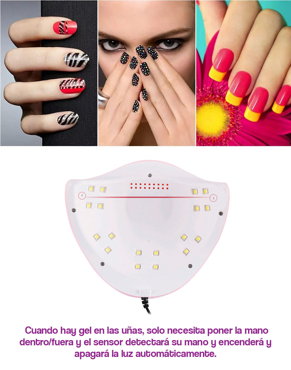 Lampara de luz UV para esmalte de uñas