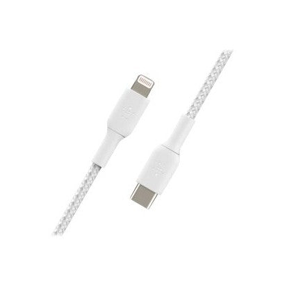 Cable Belkin BoostCharge USB-C a Lightning – 1m – Blanco – Carga Rápida 18W CAA004bt1MWH
