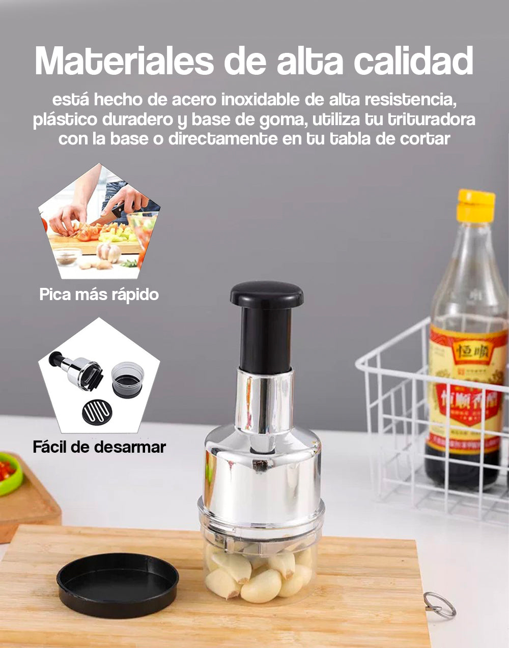 Cortador manual de vegetales