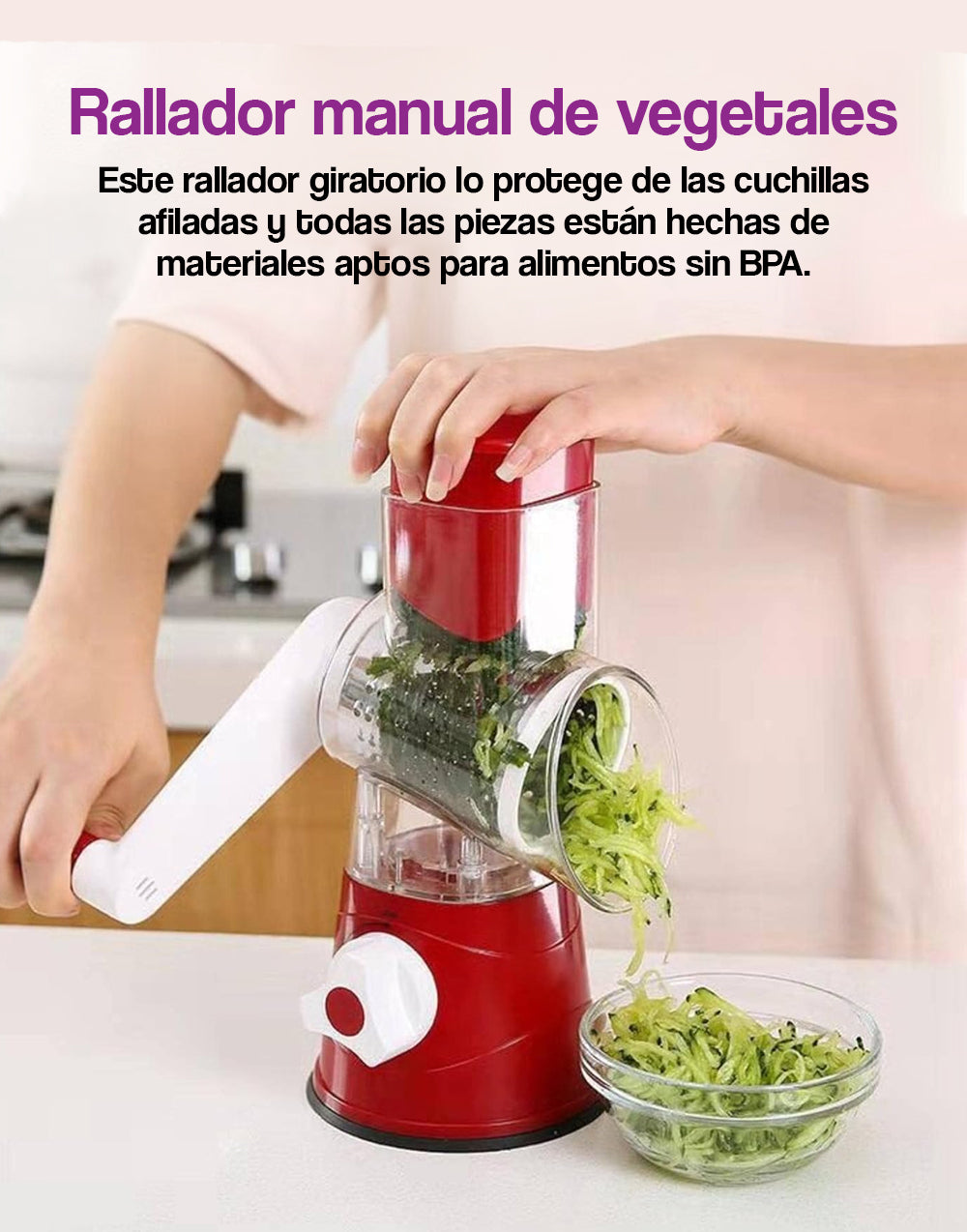 Rallador de vegetales manual