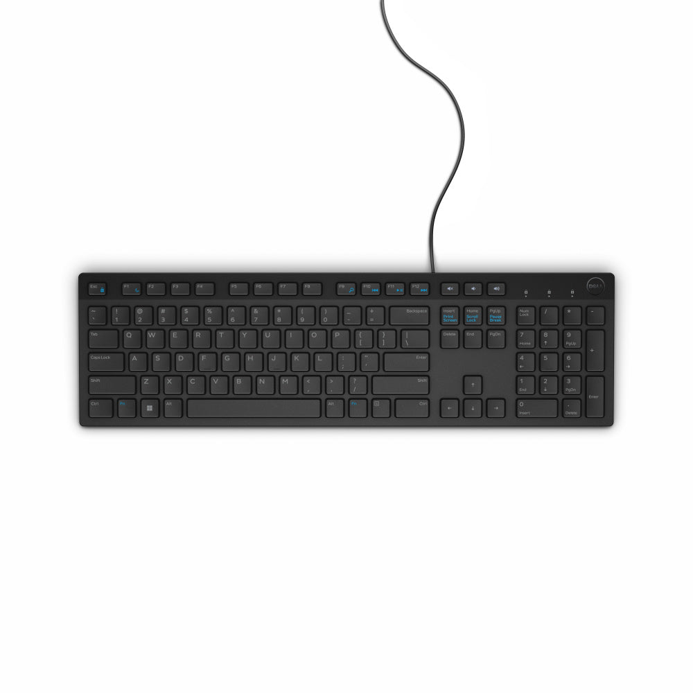 Set teclado y mouse alámbrico USB en español – Dell KM300C – Negro