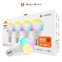 Bombillos Inteligentes Nexxt Solutions Home NHB‑C110M – RGB – 110V – Matter – Paquete 4