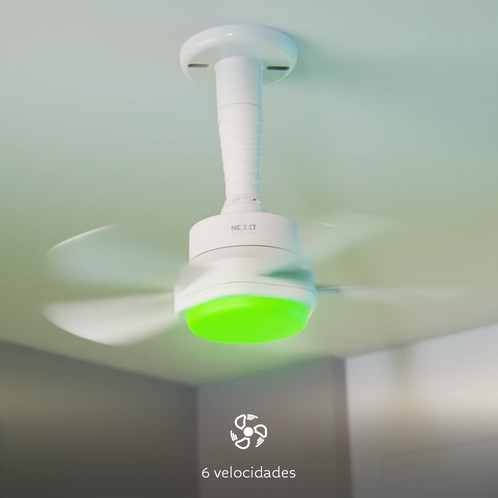 Ventilador de Techo Inteligente 2 en 1 con Lámpara Integrada y Conexión Wi‑Fi® Nexxt Solutions – NHA‑F100