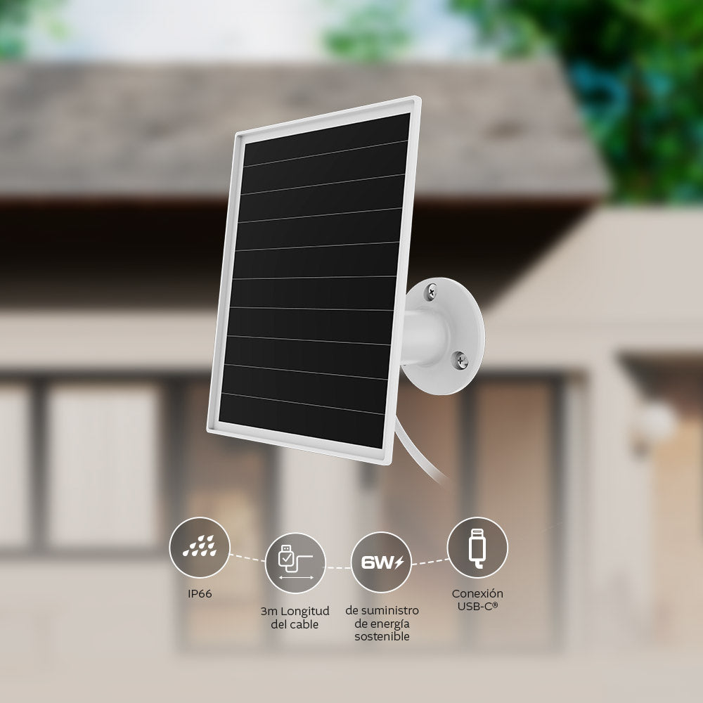Panel Solar Universal Nexxt Solutions Home NHC‑SP6W – 6W – IP66 – Para Cámaras y Dispositivos Exteriores