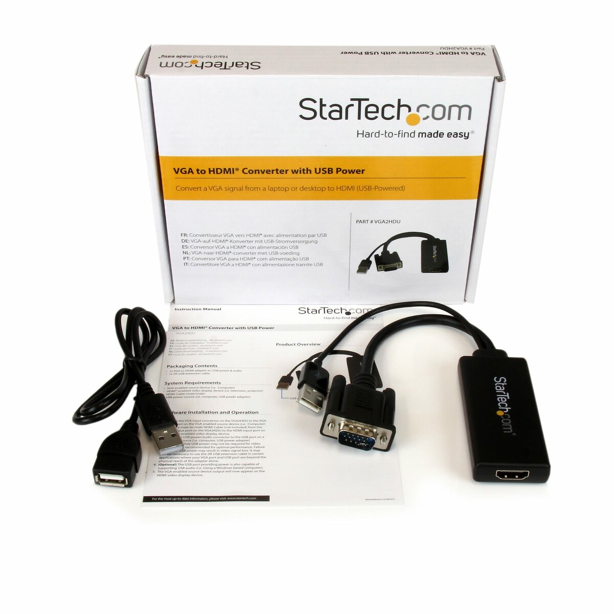 Adaptador Conversor VGA a HDMI con Audio USB StarTech.com