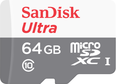 Tarjeta de Memoria Flash microSDXC SanDisk Ultra 64GB Class 10 con Adaptador