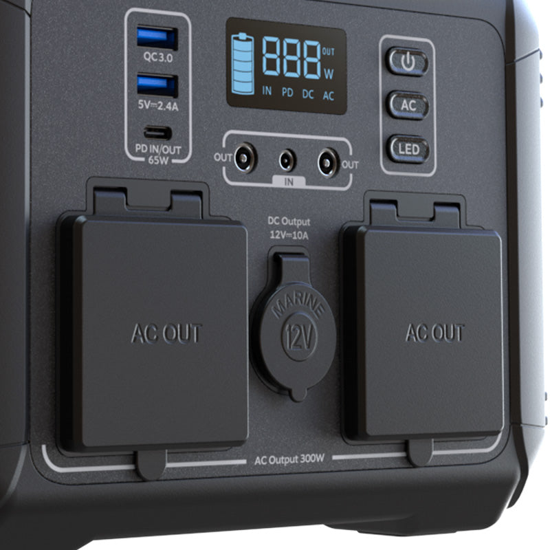 Central eléctrica portátil Forza Titan Series FPP-T300, 300W / 80Wh, LiMnFePO4, TurboPower, 8 salidas