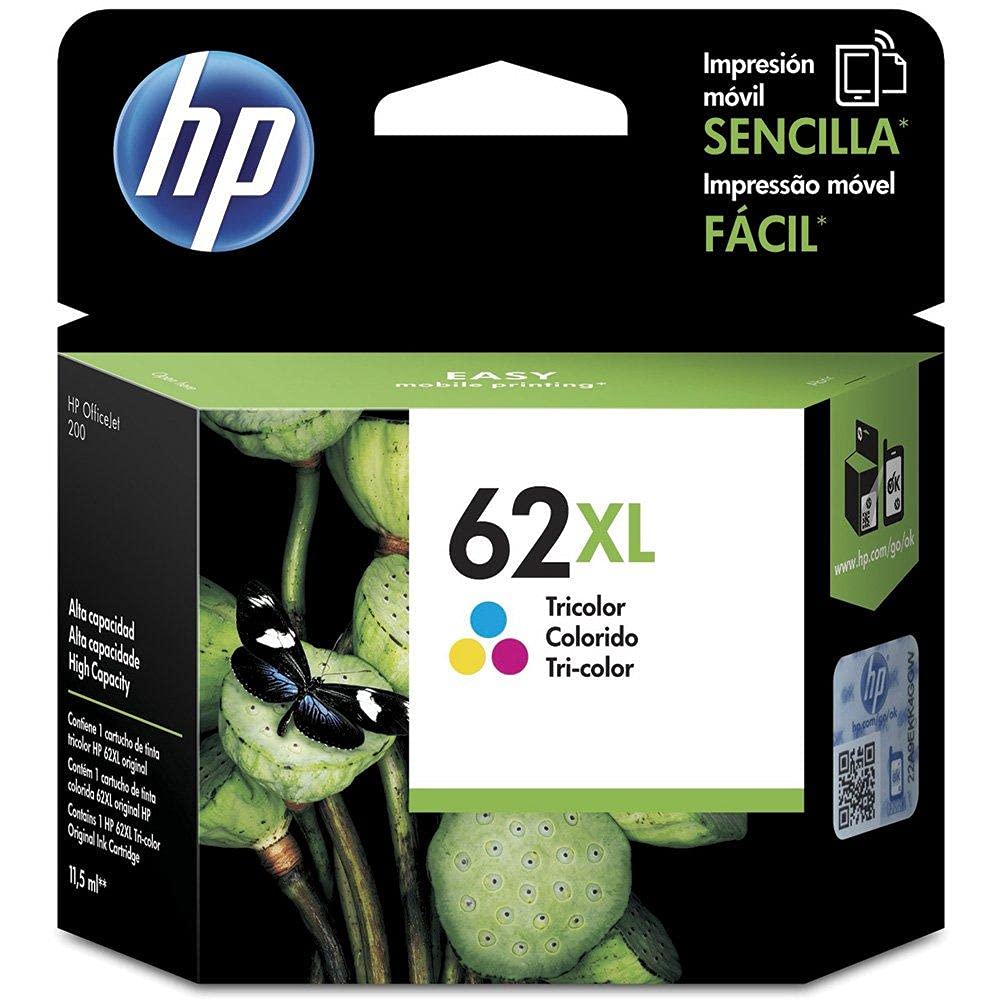 Cartucho de Tinta Color Alto Rendimiento Original HP 62XL