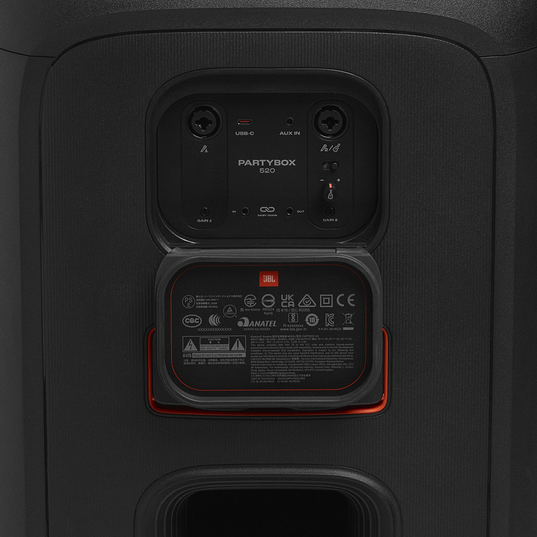 Altavoz de Fiesta JBL PartyBox 520 / Negro / JBL Pro Sound / AI Sound Boost / Luces / Batería Reemplazable