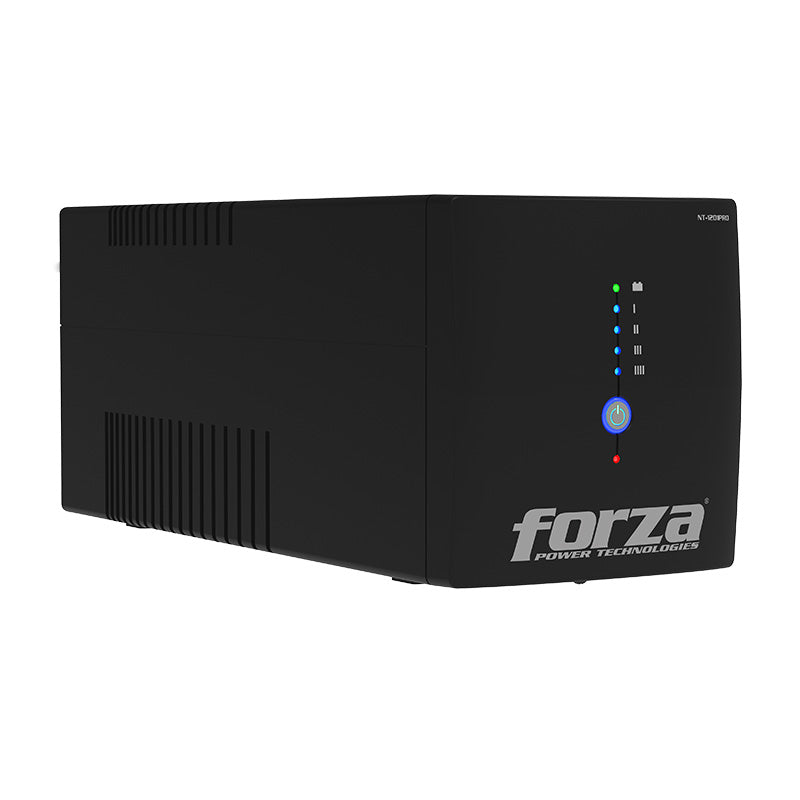 UPS interactiva – Forza NT‑1201PRO – 1200VA/600W – 8 salidas NEMA – RJ45 – Torre – 120V