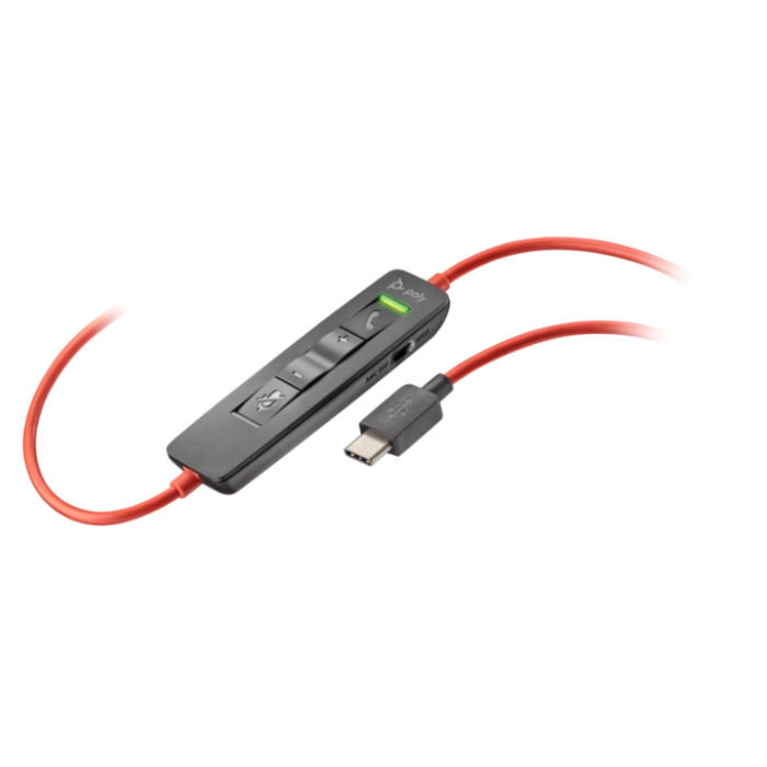 Auriculares Poly Blackwire 8225 – Estéreo, USB-C/A, ANC, Profesionales