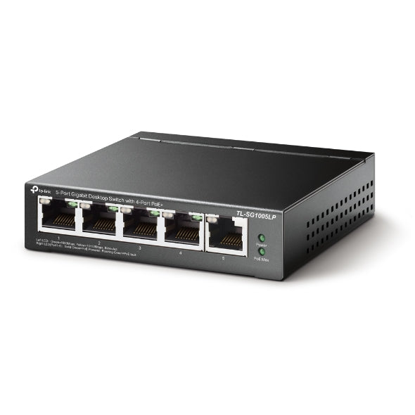 Switch No Gestionado TP‑Link TL‑SG1005LP V1 – 5 Puertos Gigabit – PoE+ 40 W