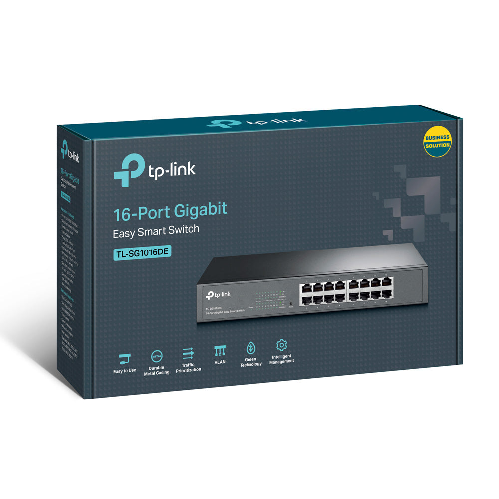 Conmutador Gestionado Gigabit 16 Puertos TP-Link JetStream TL-SG1016DE – Montaje en Rack