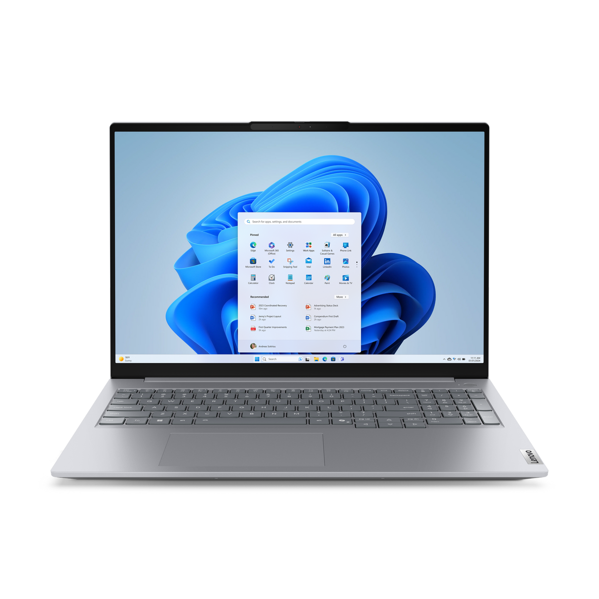 Laptop Lenovo ThinkBook 16 Gen 8 | Intel Core i7-240H, 16GB RAM, 512GB SSD, Windows 11 Pro