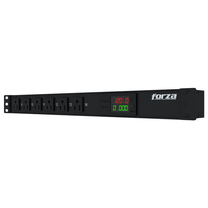 Unidad de Distribución de Energía Forza Rack 14 Tomas 100/120V Metered
