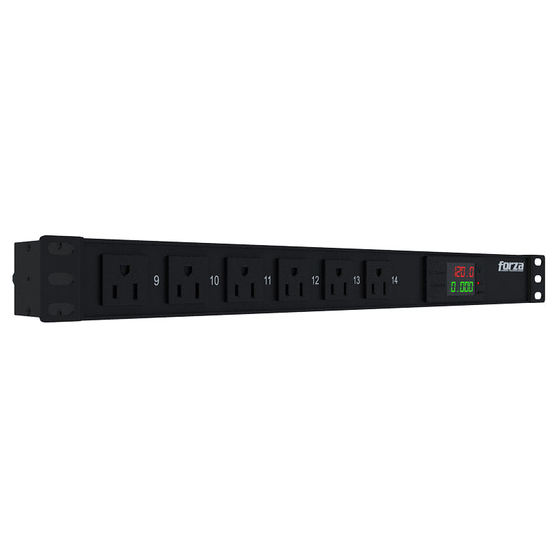Unidad de Distribución de Energía Forza Rack 14 Tomas 100/120V Metered