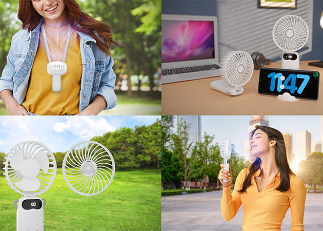 Mini ventilador portátil recargable de 6 velocidades – Xtech XTA‑900