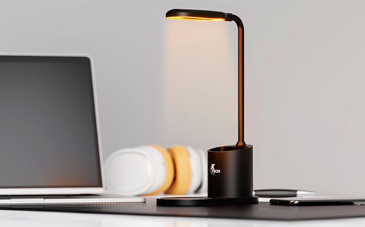Lámpara LED con Cargador Inalámbrico Xtech XTA-701 15W y Portalápices