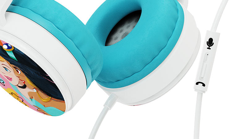 Auriculares Xtech XTH-D274PS Disney Princess – Cableados, Infantiles, Micrófono en línea, Blancos