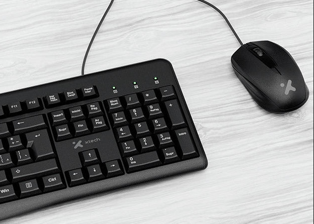 Combo teclado multimedia en español + mouse – Xtech XTK‑302S