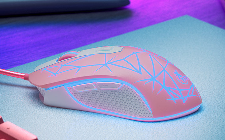 Set Teclado y Mouse Gaming Alámbrico USB Español Rosado Xtech XTK-540S