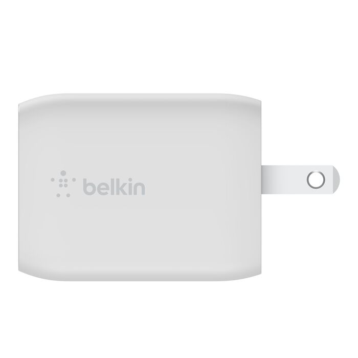 Adaptador Corriente Belkin PPS y GaN 65W Carga Rápida 2 Salidas USB-C Blanco