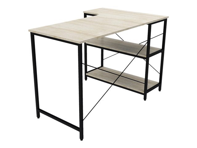 Escritorio para Computadora en Forma de L Roble Oscuro Xtech