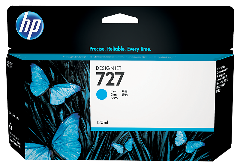 Cartucho de Tinta Cian Original HP 727 DesignJet 130ml