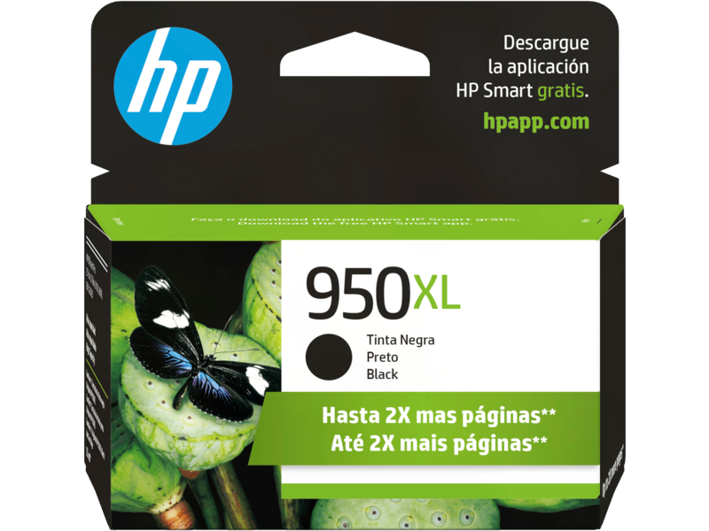 Cartucho de Tinta HP 950XL – Negro, Original, Alto Rendimiento, CN045AL