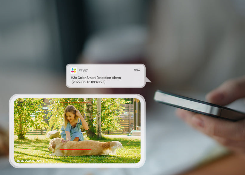 Cámara de vigilancia Wi‑Fi EZVIZ H3c Color – 1080p Full HD – Visión nocturna a color – Defensa activa – IA