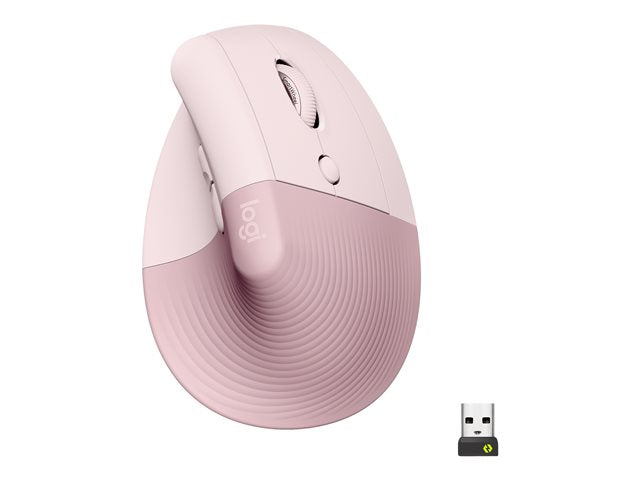 Ratón Vertical Ergonómico Inalámbrico Logitech Lift Rosado