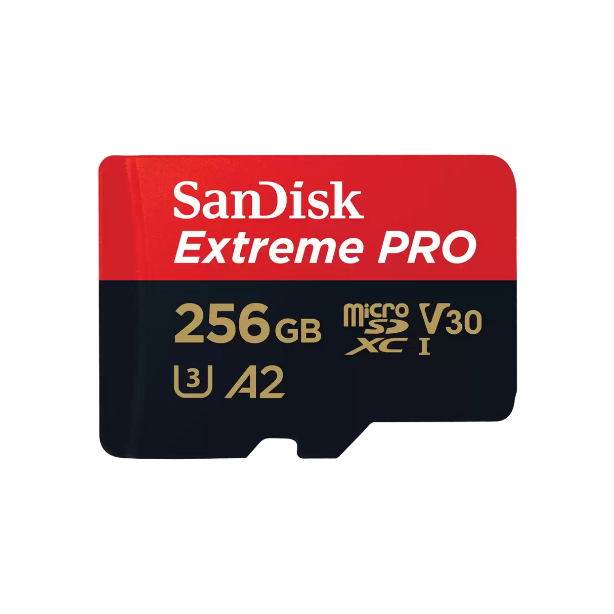 Tarjeta de Memoria Flash microSDXC SanDisk Extreme Pro 256GB A2 V30 UHS-I U3 Class 10 con Adaptador