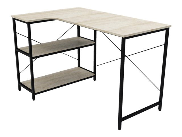 Escritorio para Computadora en Forma de L Roble Oscuro Xtech