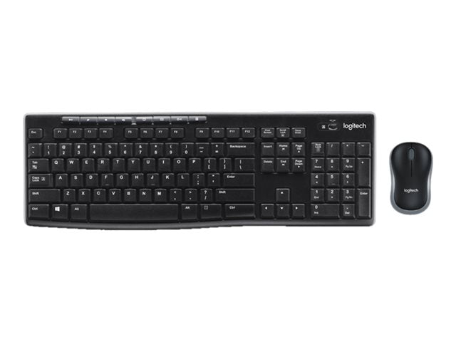 Set Teclado y Ratón Inalámbrico Inglés Logitech MK270 2.4GHz Negro